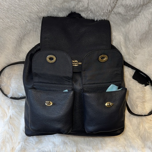 Coach NWOT Billie pebble backpack in Midnight - Picture 3 of 13